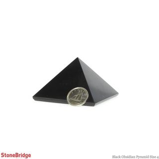 Black Obsidian Pyramid #4 - 2" to 2 1/4" Wide    from The Rock Space