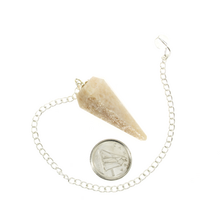 Moonstone Cream Pendulum 6 Facets & Bead