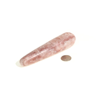 Calcite Rose Rounded Massage Wand - Extra Large #2 - 3 3/4" to 5 1/4"    from The Rock Space