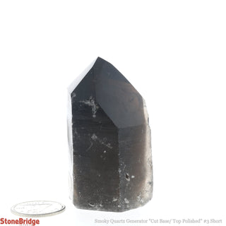 Smoky Quartz Cut Base, Polished Point Tower #3 Short    from The Rock Space