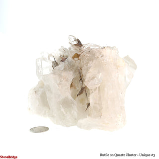 Rutile on Quartz Cluster U#3 - 4 1/4"    from The Rock Space