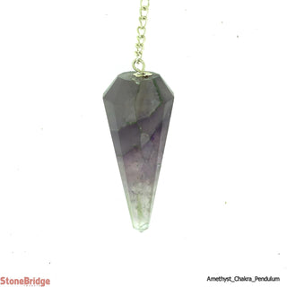 Amethyst Pendulum With Chakra Stones On Chain    from The Rock Space