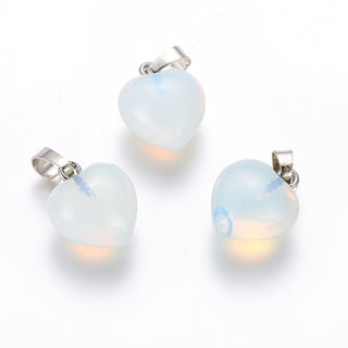 Opalite Heart Pendants #1    from The Rock Space