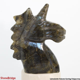 Labradorite Unicorn Carving U#19 - 5 1/2"    from The Rock Space