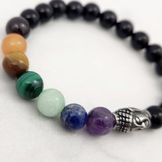 Black Onyx - Chakra Stones Bracelet - 8mm    from The Rock Space