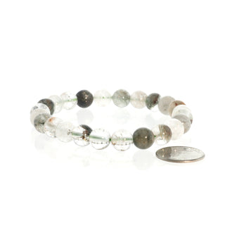 Phantom Quartz Green Round Bracelet - 8mm    from The Rock Space