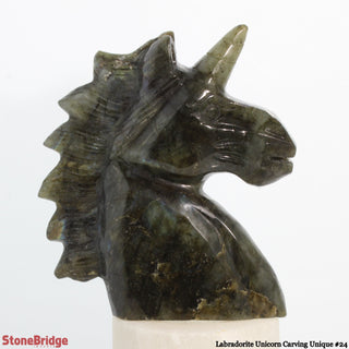 Labradorite Unicorn Carving U#24 - 5 1/4"    from The Rock Space