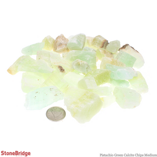 Calcite Pistachio Green Chips - Medium    from The Rock Space