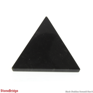 Black Obsidian Pyramid #8 - 3" to 3 1/2" Wide    from The Rock Space