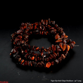 Tiger Eye Red Chip Strands - 5mm to 8mm    from The Rock Space