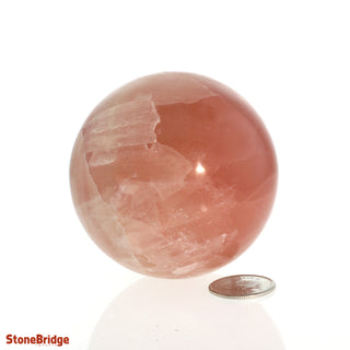 Calcite Rose Sphere - Small #2 - 2 1/4"    from The Rock Space