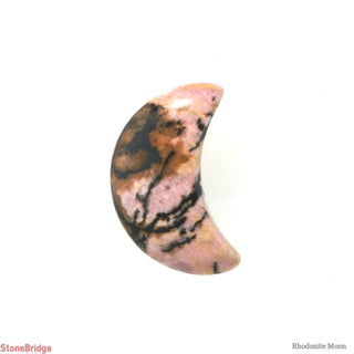 Rhodonite Moon Shape Polished Stones    from The Rock Space