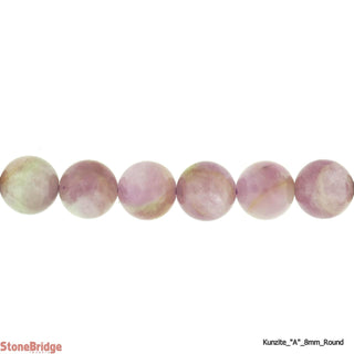 Kunzite A - Round Strand 7" - 8mm    from The Rock Space