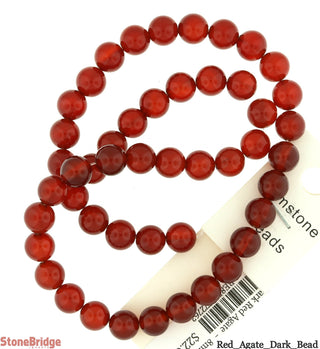 Dark Red Agate - Round Strand 15" - 8mm    from The Rock Space