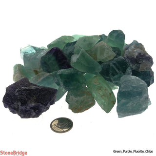 Fluorite Purple & Green Chips from The Rock Space