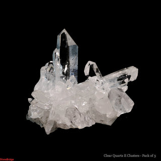 Clear Quartz E Clusters - 3 Pack    from The Rock Space