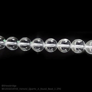 Natural Quartz - A - Round Strand 7" - 18mm    from The Rock Space