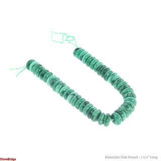 Malachite Disk Strand - 7 1/2" Long    from The Rock Space