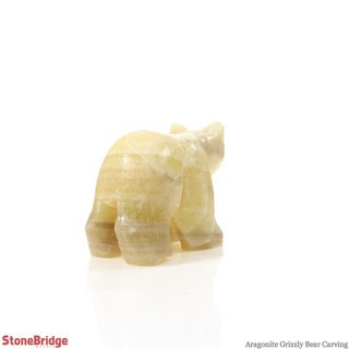 Honey Aragonite Bear Carving #1 - 3"    from The Rock Space