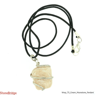 Cream Moonstones Tumbled Wrapped Necklaces    from The Rock Space