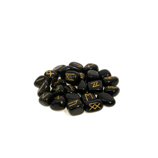 Agate Black Runes Set    from Stonebridge Imports