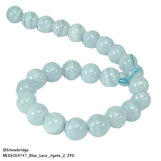 Blue Lace Agate Bead Strand