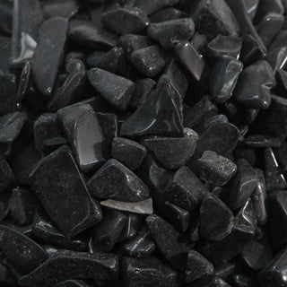 Obsidian Black Tumbled Stones - Semi Polished