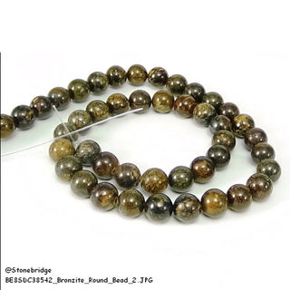 Bronzite - Round Strand 15" - 6mm    from Stonebridge Imports