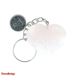 Keychain - Rose Quartz Heart    from The Rock Space