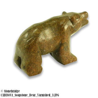 Bear Soapstone Carving Varnished    from The Rock Space