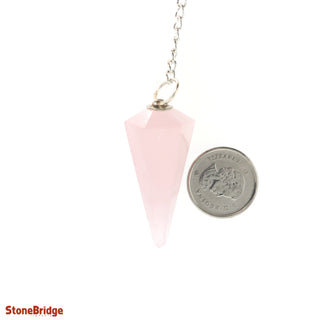 Rose Quartz Pendulum 6 Facets & Ring from The Rock Space