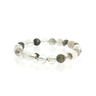 Phantom Quartz Green Round Bracelet - 8mm    from The Rock Space