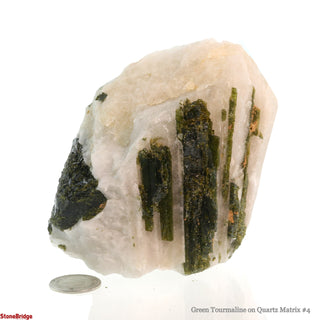 Green Tourmaline on Quartz Matrix #4    from The Rock Space