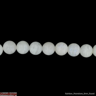 Moonstone Rainbow- Round Strand 7" - 8mm    from Stonebridge Imports