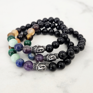 Black Onyx - Chakra Stones Bracelet - 8mm from The Rock Space