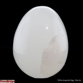 White Aragonite Egg #3 - 100g to 140g    from Stonebridge Imports