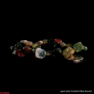 Agate India Tumbled Offset Bracelet from The Rock Space