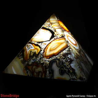 Agate Pyramid Lamp U#1 - 25cm    from The Rock Space