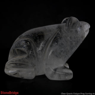 Clear Quartz Unique Frog Carving #1    from The Rock Space