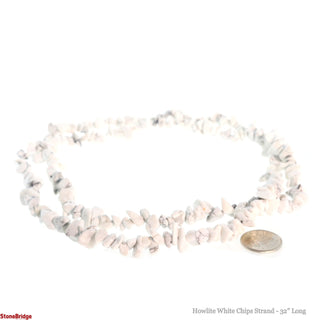 Howlite White Chip Strands - 5mm to 8mm    from The Rock Space