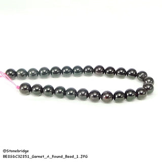 Garnet A - Round Strand 7" - 4mm    from Stonebridge Imports