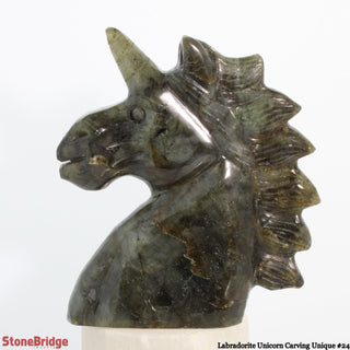 Labradorite Unicorn Carving U#24 - 5 1/4"    from The Rock Space