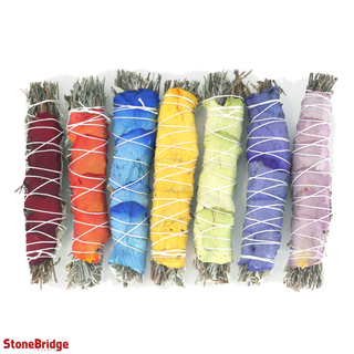 Peace Streaks - 7pc Chakra Sage/ Lavender Kit - Local, Organic - On SALE was    from The Rock Space