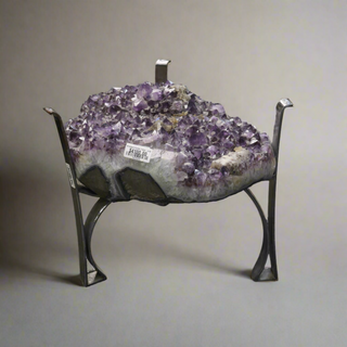 Athena Amethyst Geode Cluster Table - Polished Edge U#4 from The Rock Space