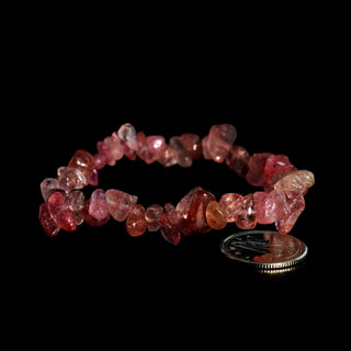 Strawberry Quartz Chip Bracelet from The Rock Space