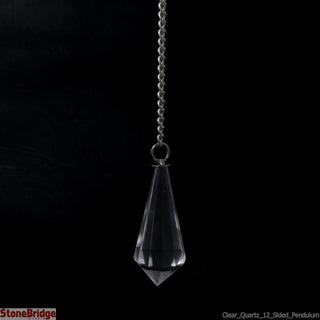 Clear Quartz Pendulum- 12 Sided    from The Rock Space