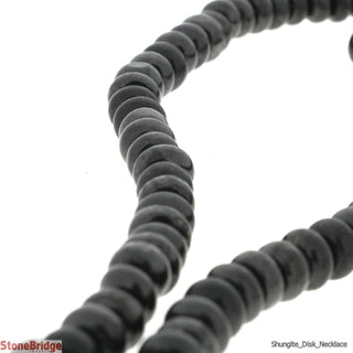 Shungite Bead Necklace - Disk - 8mm    from The Rock Space