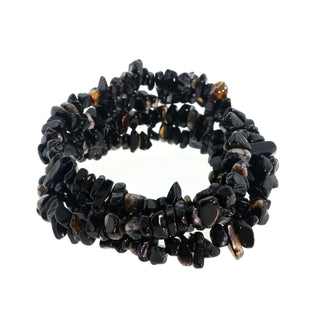Agate Black Chip Strands - 5mm to 8mm (Enhanced) from Stonebridge Imports