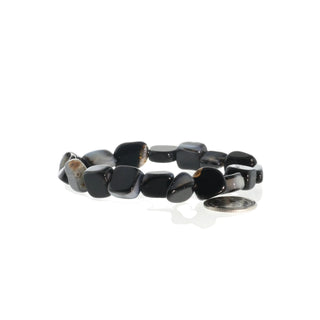 Agate Black Tumbled Bracelets    from The Rock Space