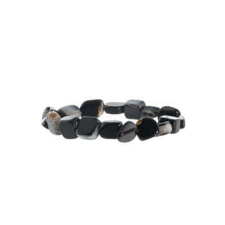 Agate Black Tumbled Bracelets    from The Rock Space